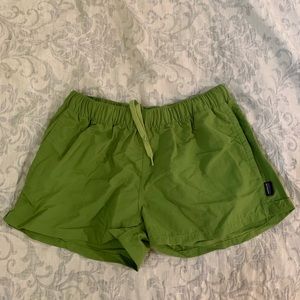 Green patagonia shorts